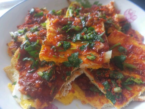 街边小吃铁板豆腐