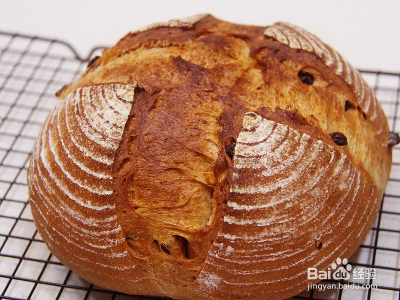 全麦核桃提子欧包的做法