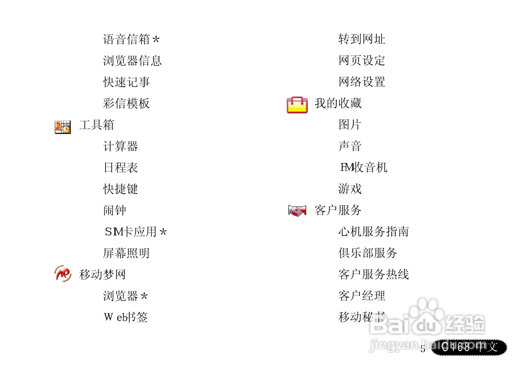 摩托罗拉C168手机使用说明书:[1]