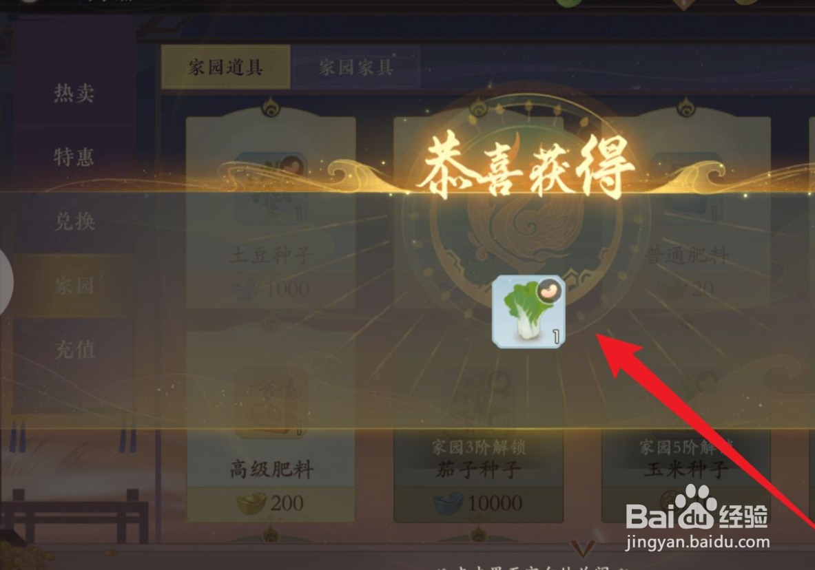 凌云诺如何获得白菜种子