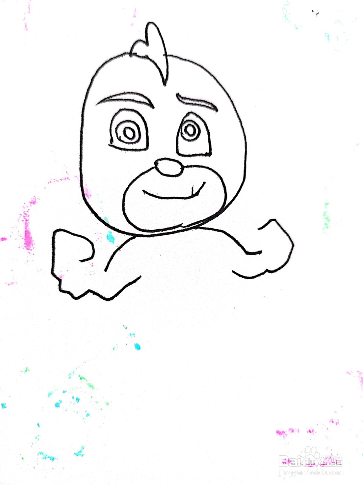 小怪兽线描画怎么画