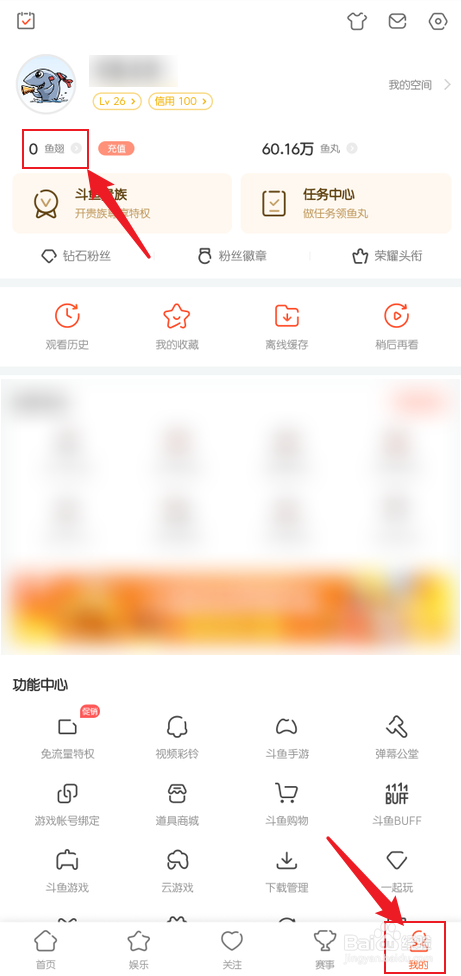 斗鱼怎么查看提现记录