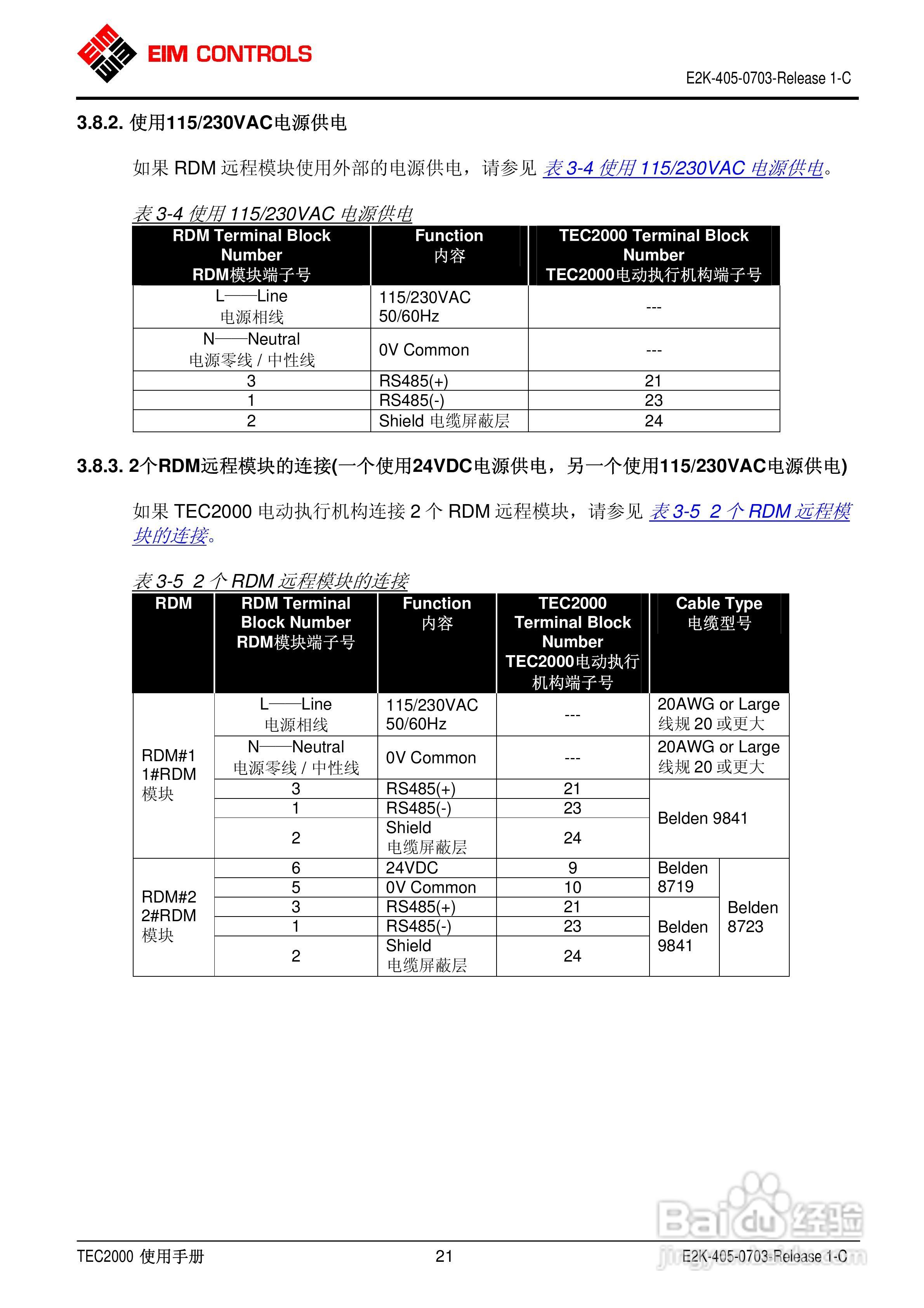 EIM电动执行器TEC2000使用手册:[3]
