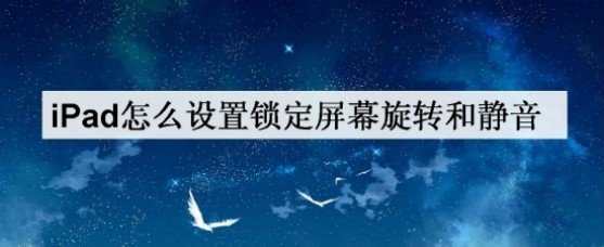 iPad怎么设置锁定屏幕旋转和静音