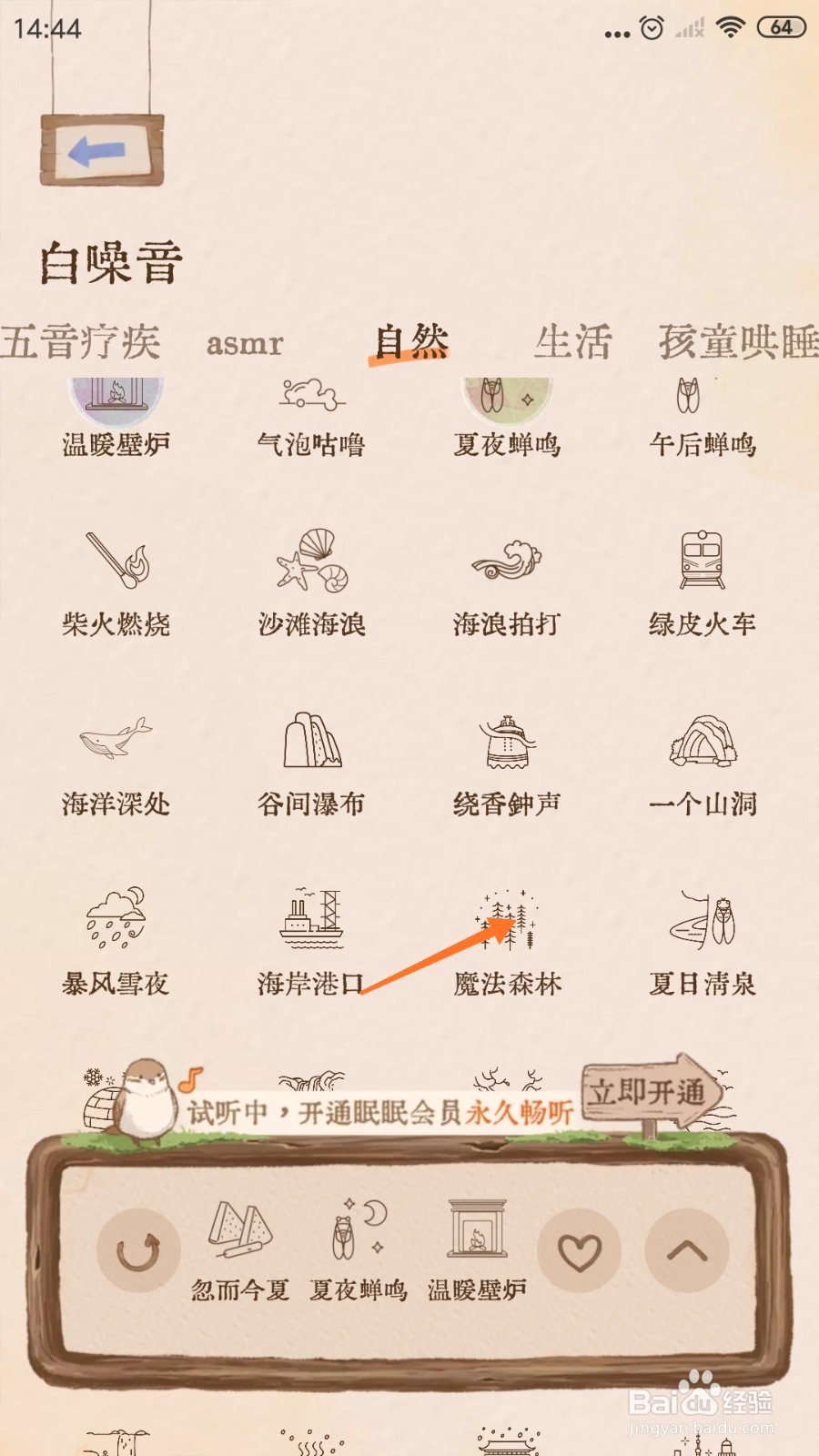 Night助眠中怎么播放魔法森林