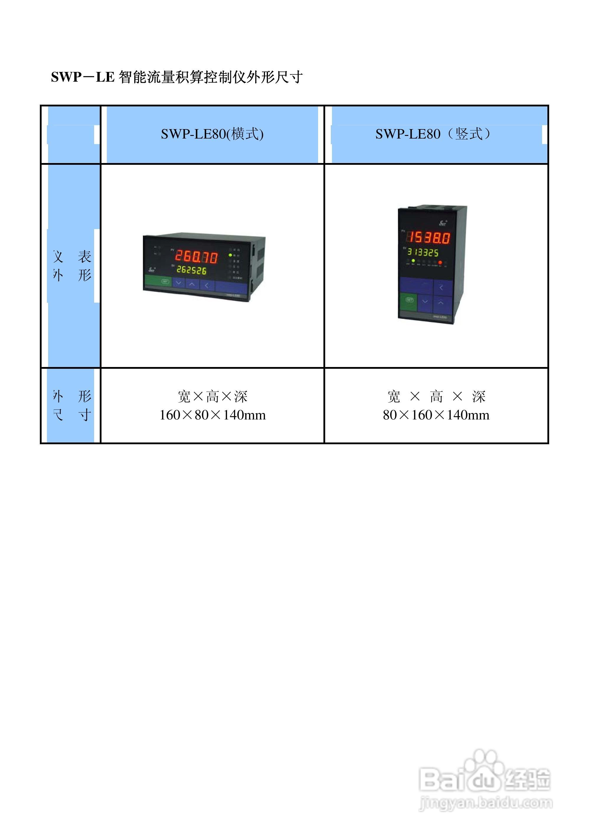 昌晖SWP-LE流量积算仪说明书:[1]