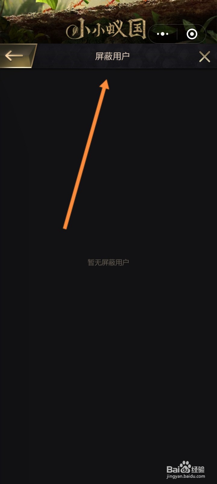 小小蚁国怎么查看已屏蔽的用户