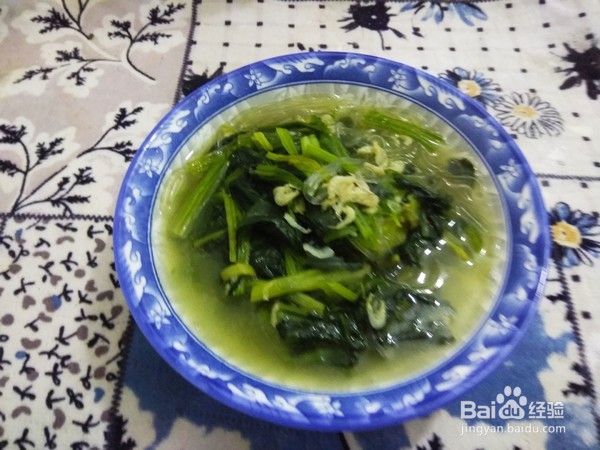 教你做虾皮菠菜粉条汤