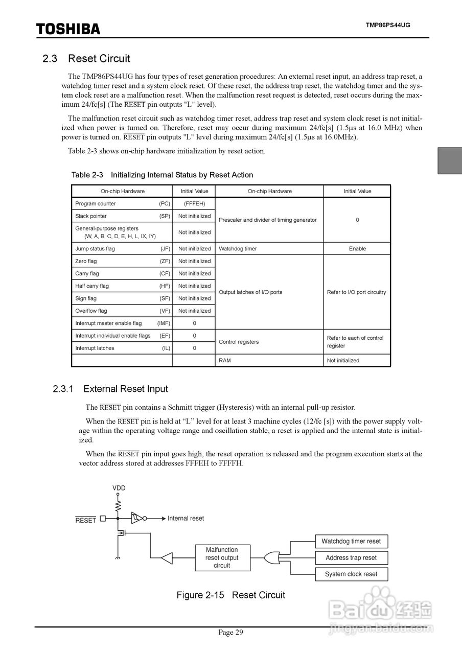 TOSHIBA TMP86PS44UG微处理器说明书:[4]