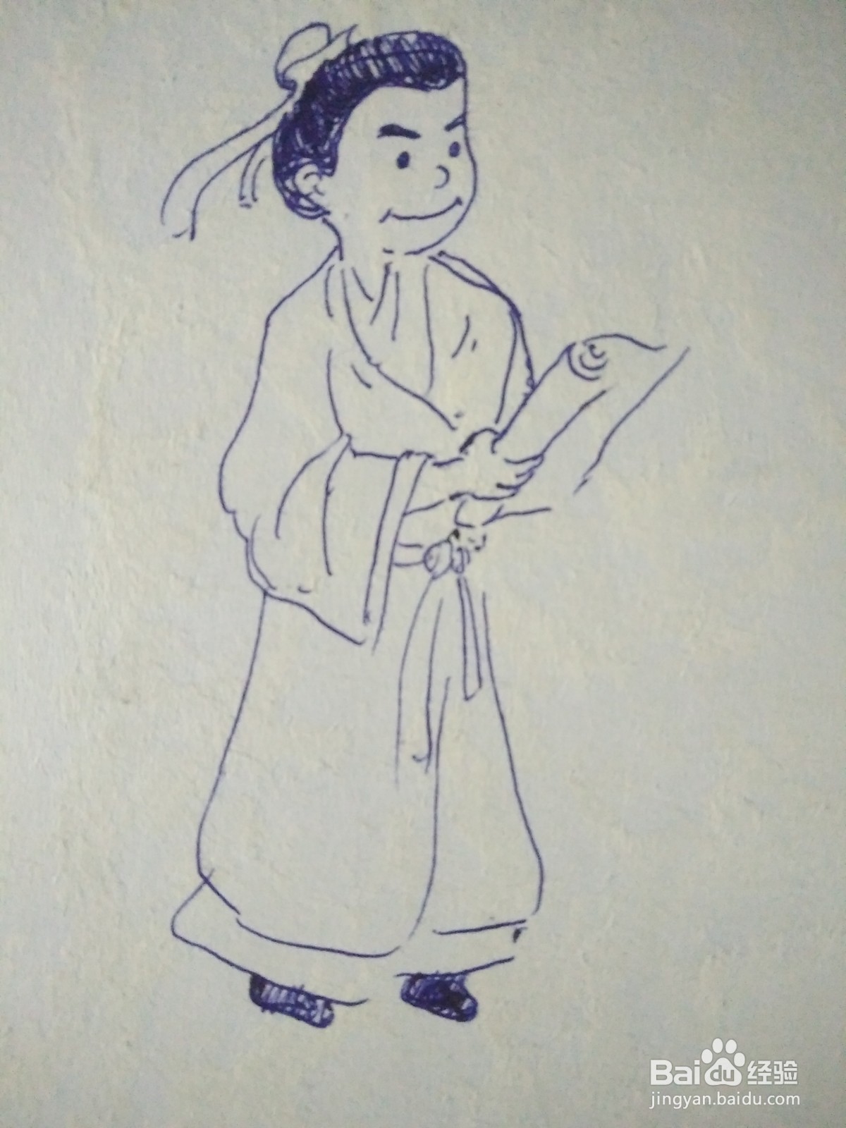 国学人物简笔画