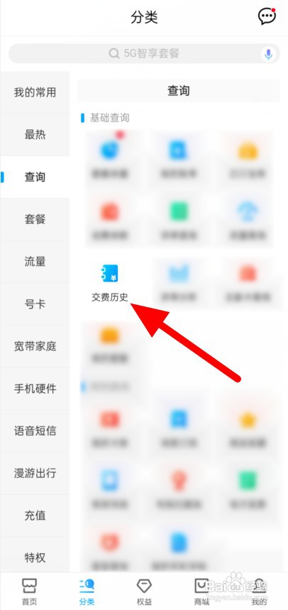 如何查询移动手机卡交费历史