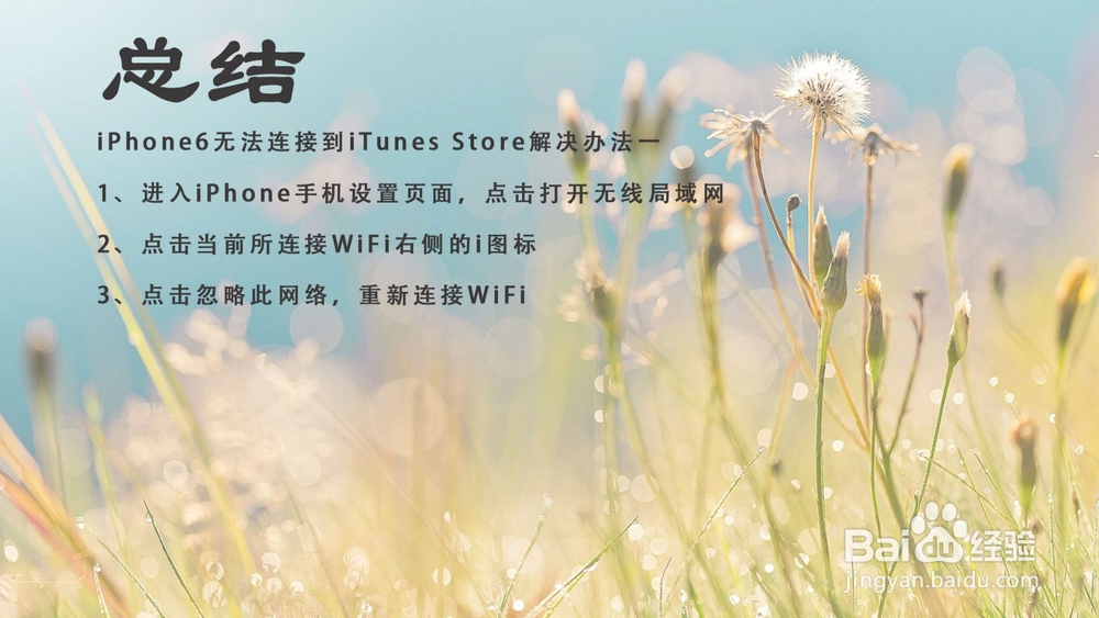 iPhone6无法连接到iTunes Store解决办法