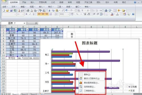 excel表格中的條形圖轉換為扇形圖