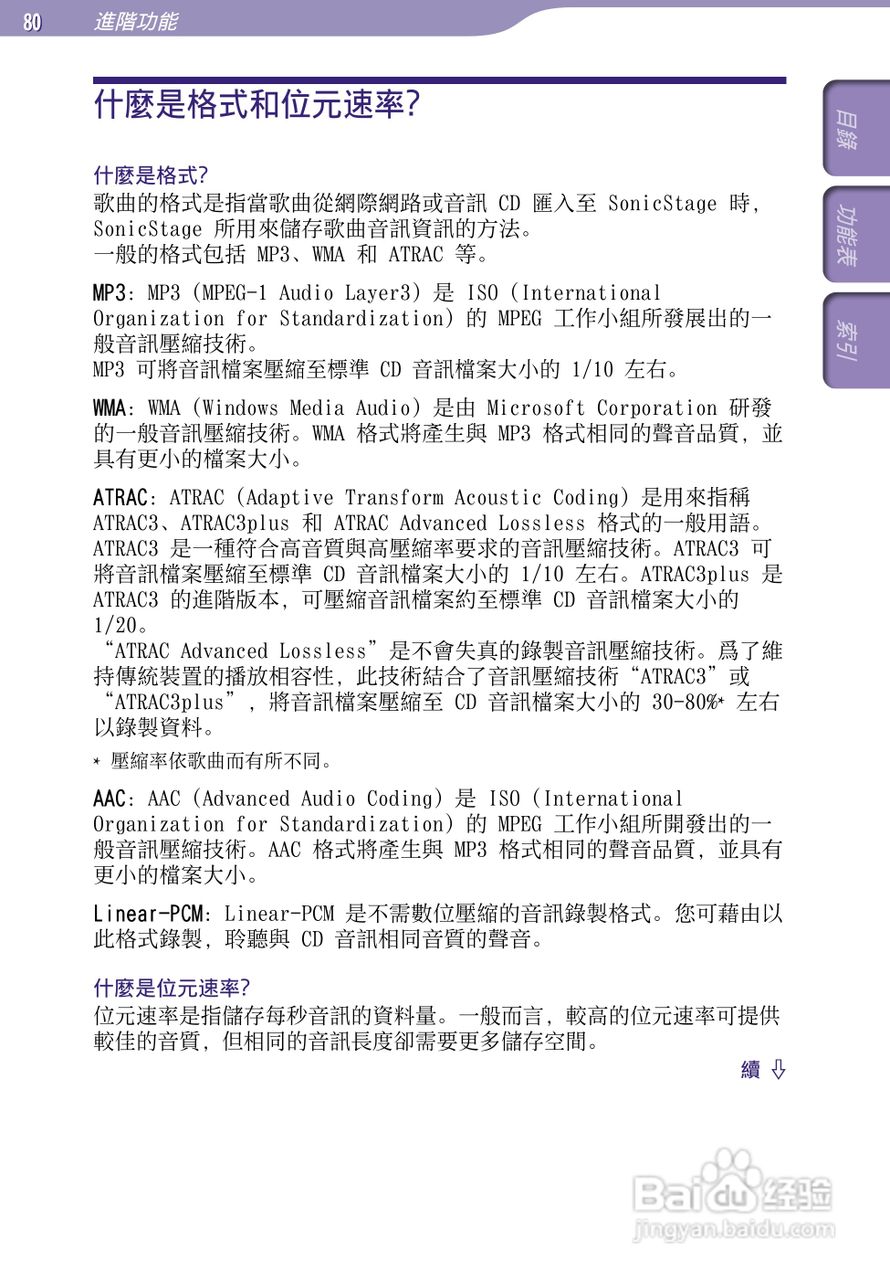 SONY索尼NW-S705F数码影音使用说明书:[8]