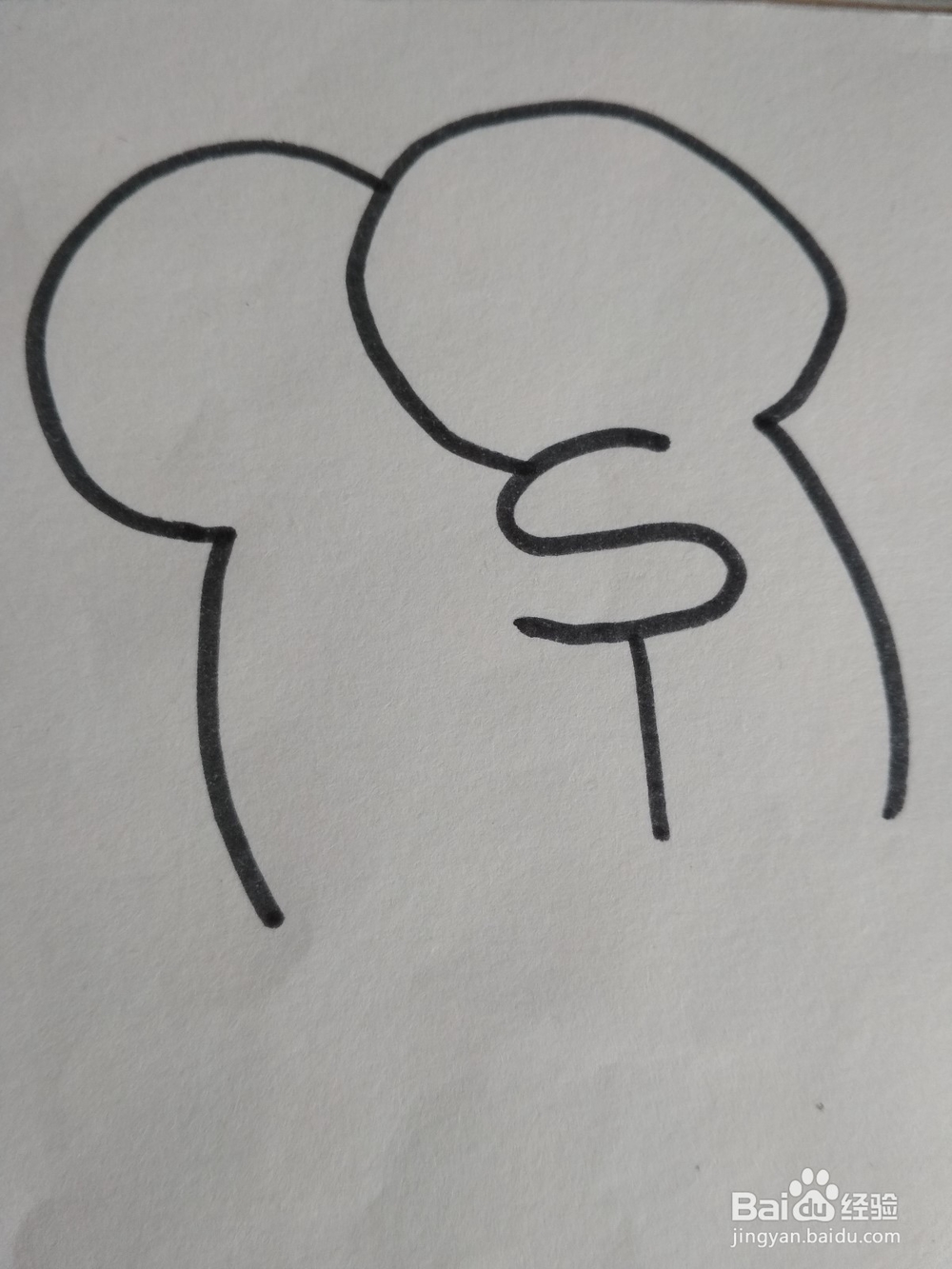 如何画出简笔拥抱小人