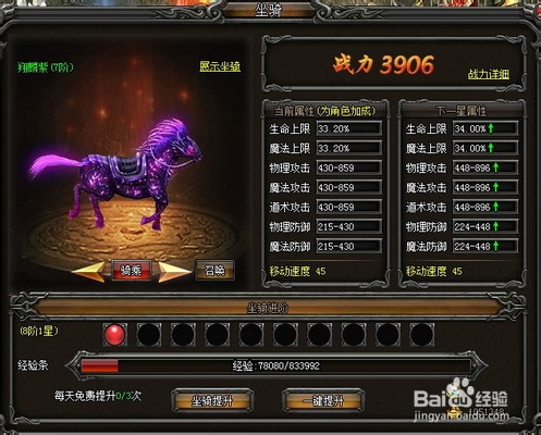 武易坐骑进阶心得解析攻略