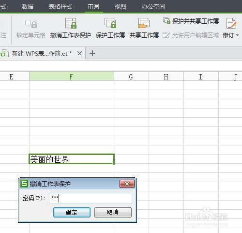 WPS表格如何锁定单元格不被修改并加上密码保护