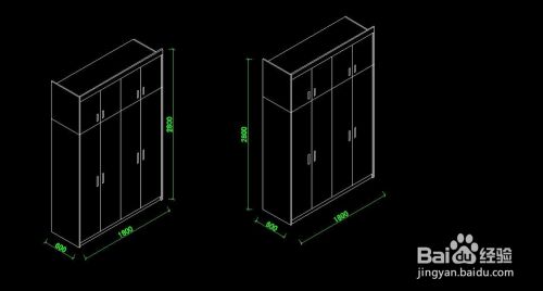 CAD画衣柜的轴测图教程