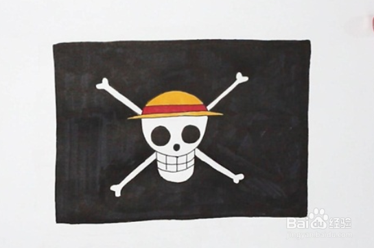 海盗旗子简笔画图片