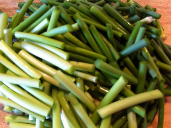 培根炒黄豆芽蒜苗