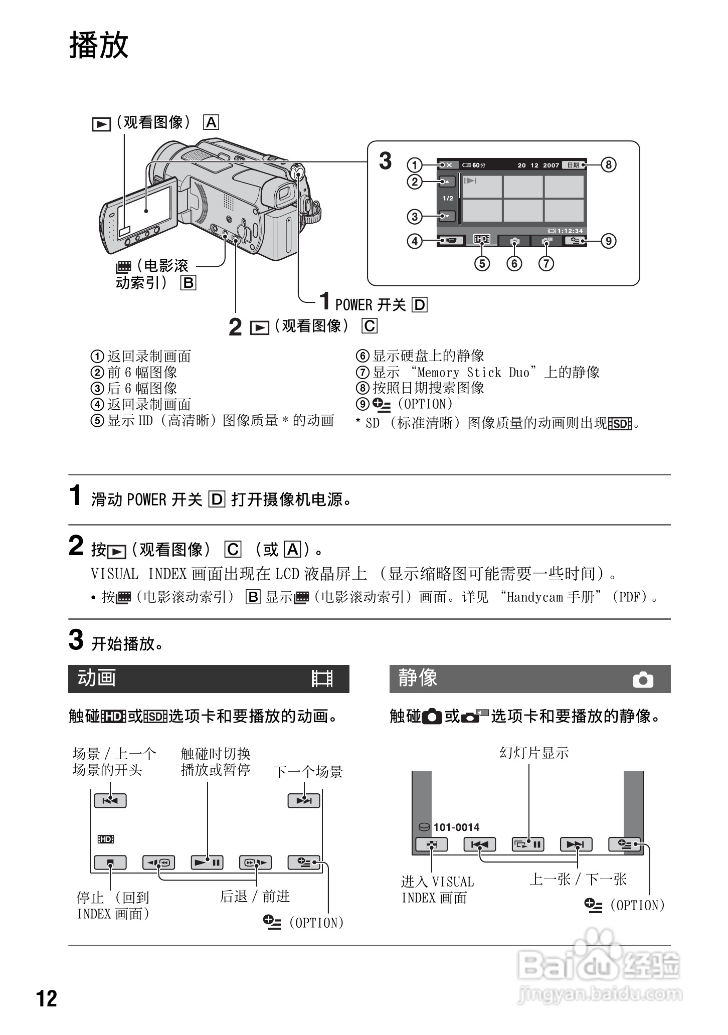 索尼HDR-HR7E数码摄像机使用说明书:[2]