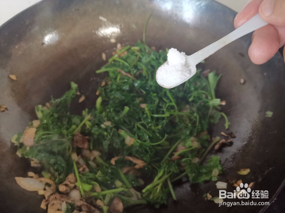猪肉丝炒香菜段