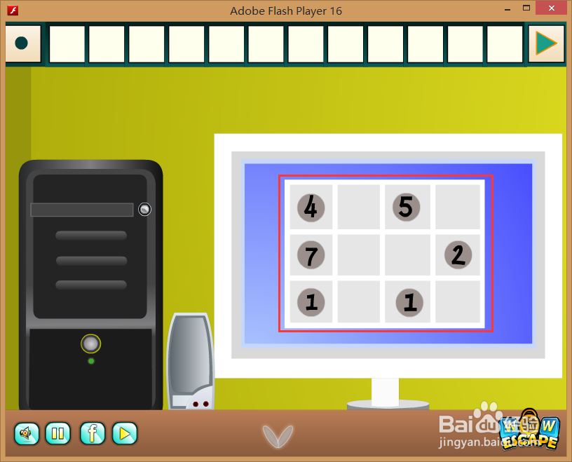 Flash游戏攻略：[43]蓝色单间逃脱-9