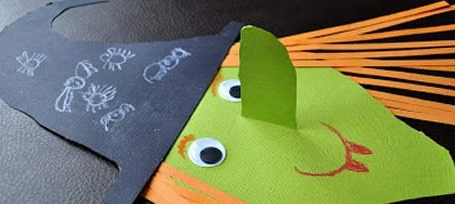 幼儿园手工制作卡纸巫婆的做法教程
