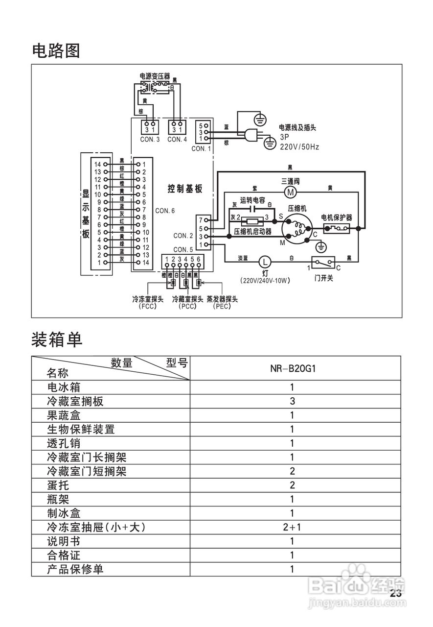 松下NR-B20G1电冰箱使用说明书:[3]