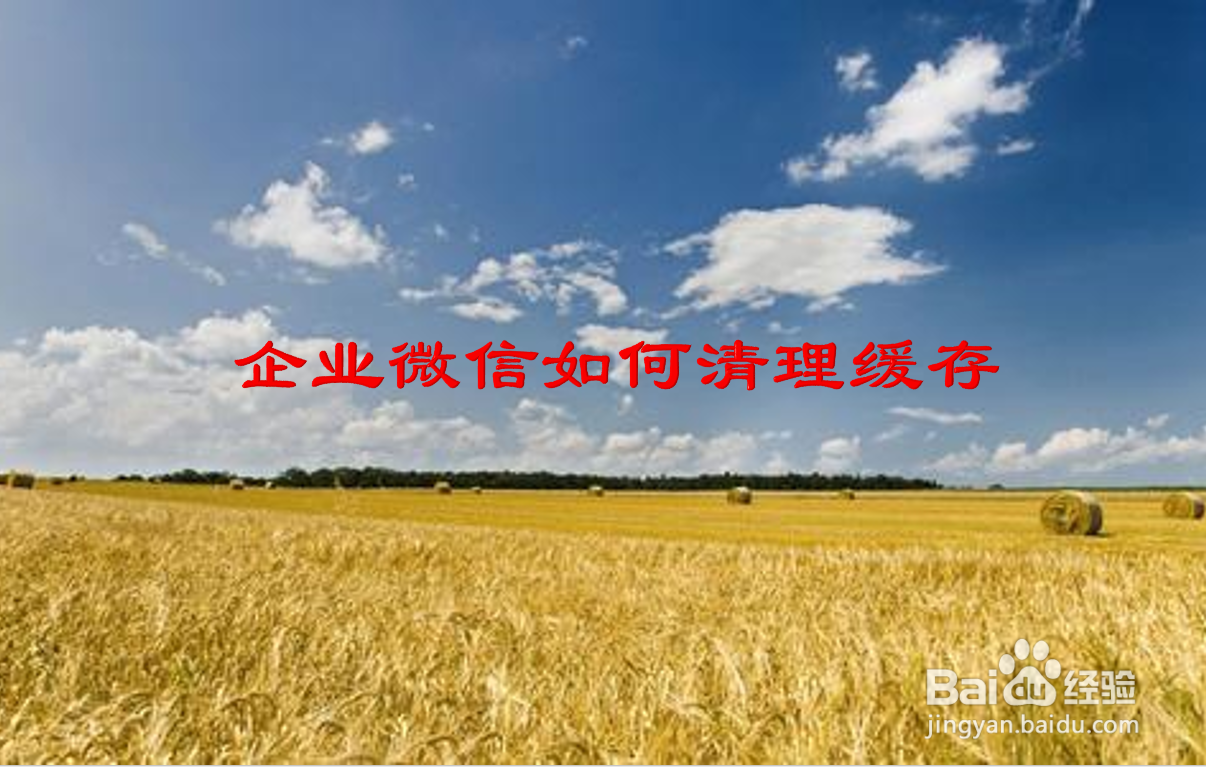 企业微信如何清理缓存