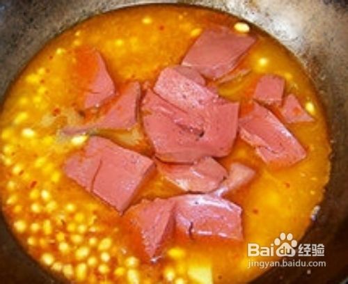 清肺黄豆烧猪红的做法