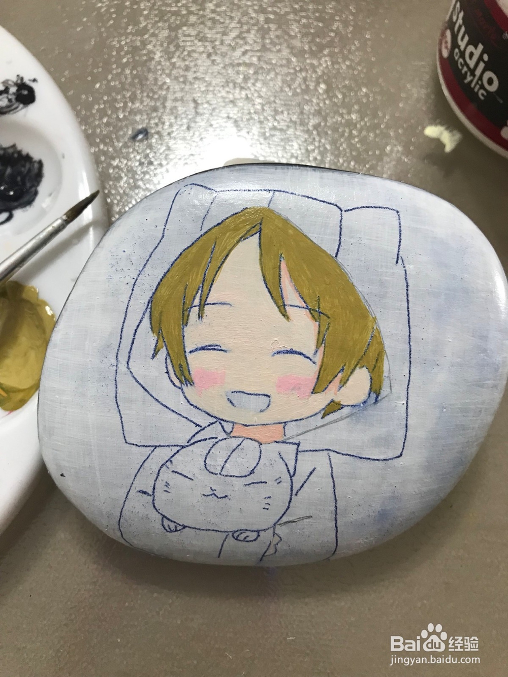 怎么画石头画夏目友人帐