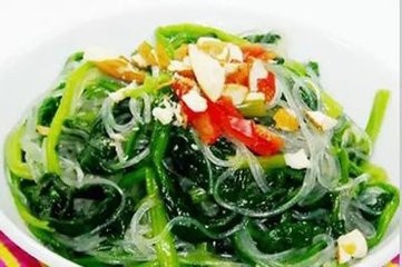 菠菜拌粉丝的家常做法