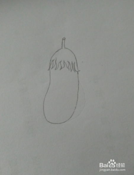 简笔画茄子教程