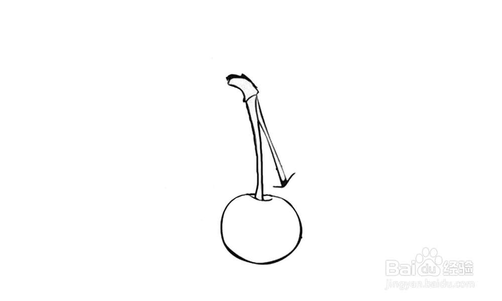 如何画一个小樱桃