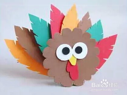 五彩立体火鸡制作步骤
