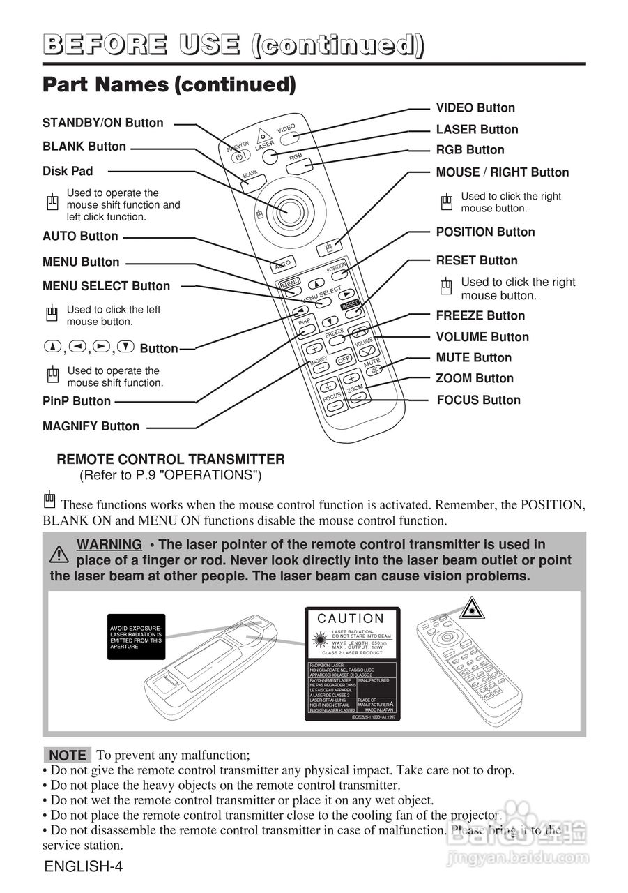 日立 CP-X980W投影机说明书:[1]