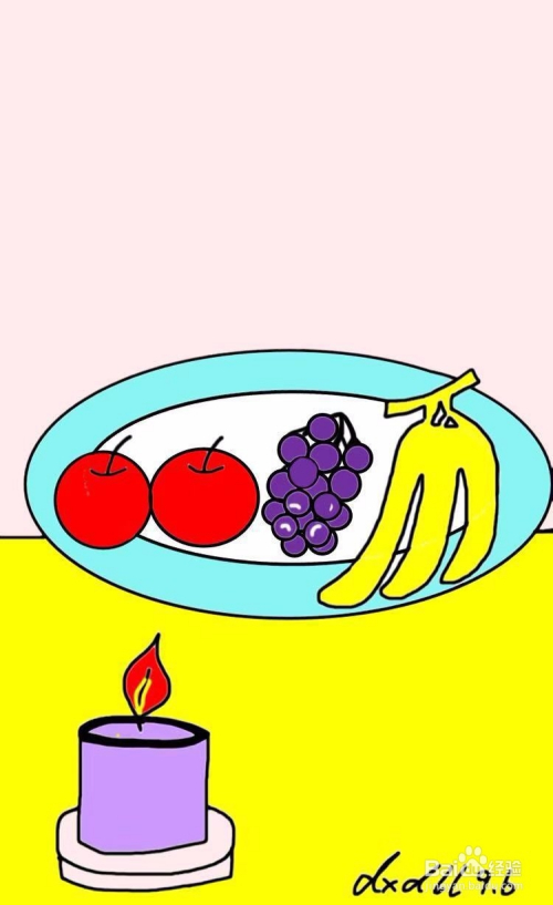 果盘的简笔画教程