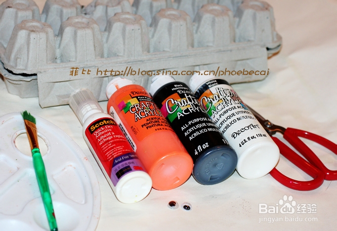 如何用鸡蛋盒做小企鹅（小动物）