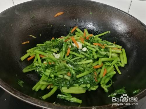 素炒茼蒿的做法