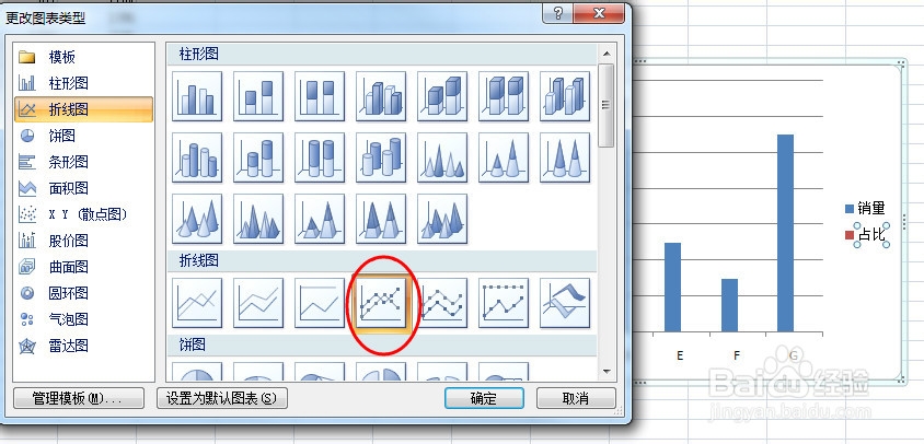 Excel2007如何设置双坐标及次坐标轴显示百分比