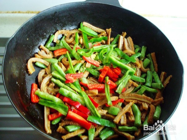 豆角炒牛肚的制作方法