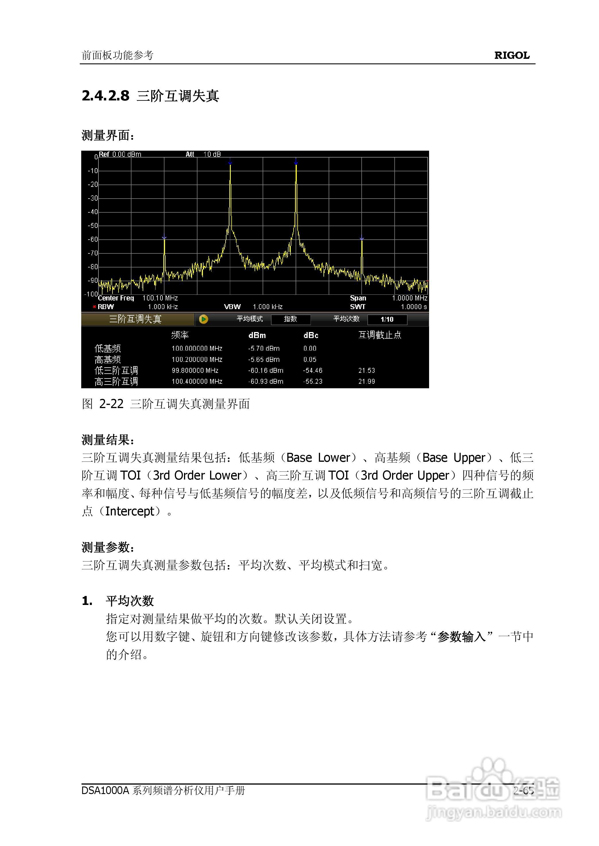 普源DSA1000A系列频谱分析仪说明书:[12]