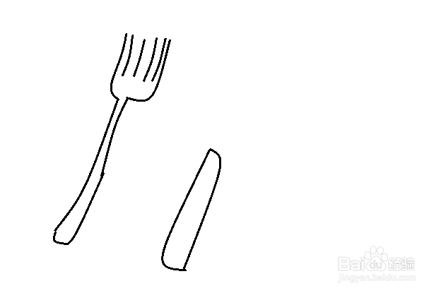 西餐具简笔画怎么画