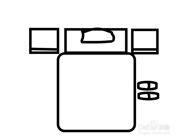 生活用品之床的画法