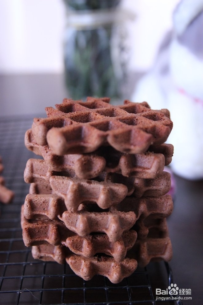 超简单好吃的巧克力华夫饼