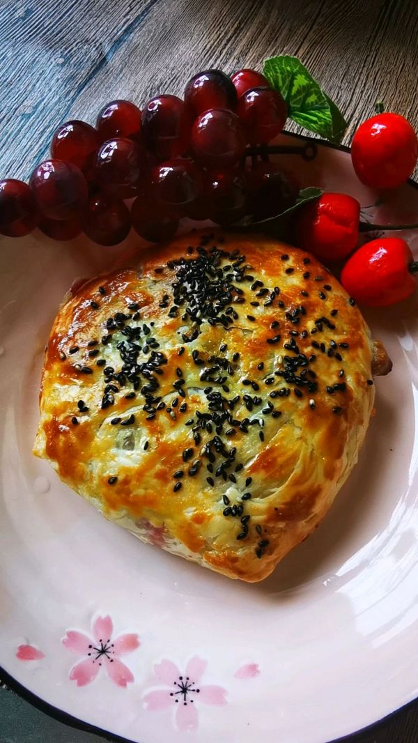 爆浆紫薯芝士饼