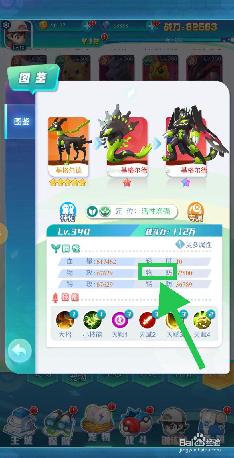 英雄魔法门如何查看基格尔德的物防