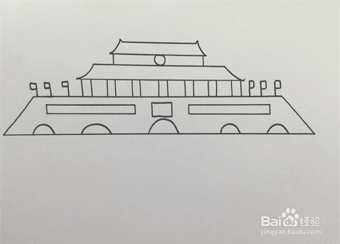 天安门简笔画