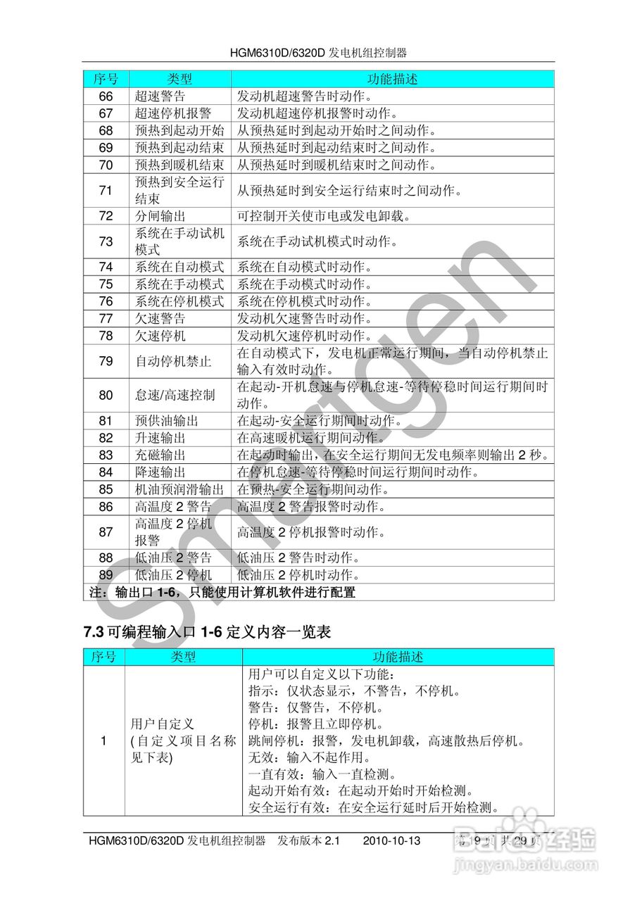 众智科技HGM6310D/6320D 控制器用户手册:[2]